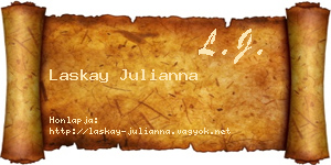 Laskay Julianna névjegykártya