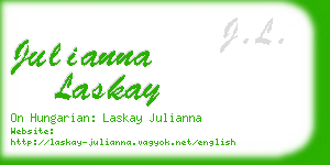 julianna laskay business card